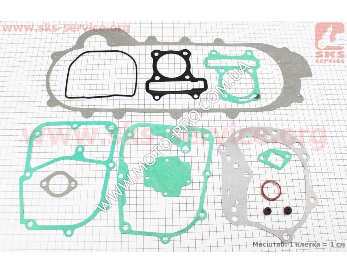 Прокладки двигателя к-кт 50мм-100cc (самый длинный вариатор) (309070)