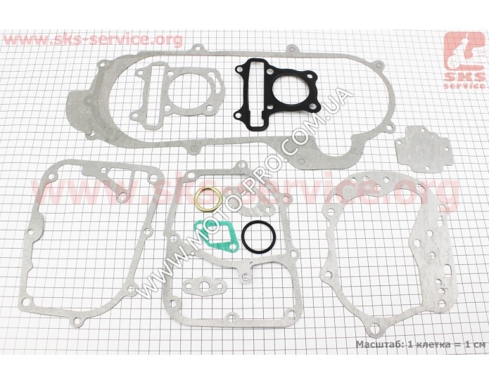 Прокладка двигуна к-кт 44мм-60cc (короткий варіатор) (309152)