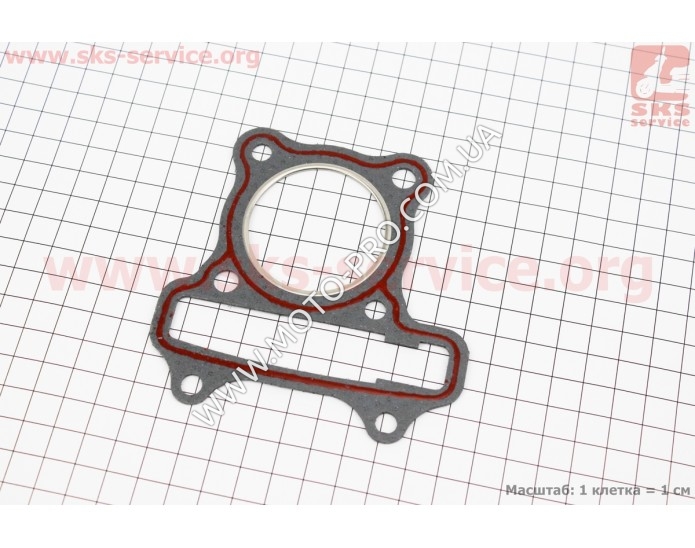 Прокладка головки цилиндра 44мм-60cc (паронит с герметиком) (309919)