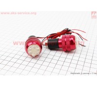 Заглушка - отбойник руля H10BR c LED подсветкой (3синих+3красных диода), к-кт 2шт