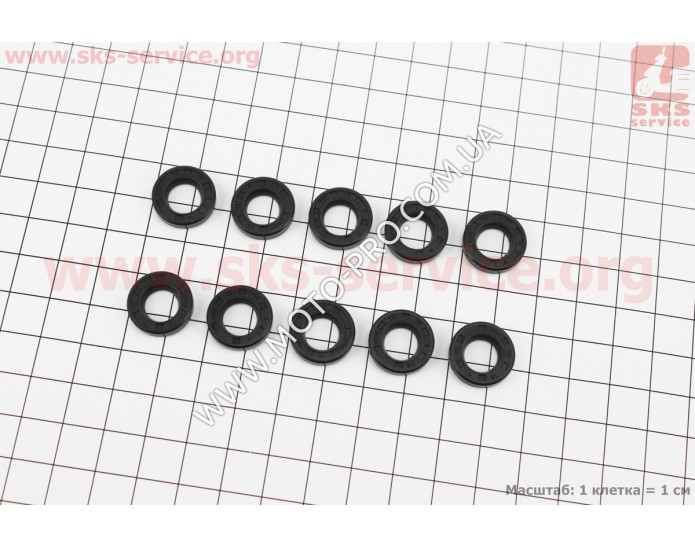 Сальник 10*16*4 к-кт 10шт (насоса масляного DIO), качественные (339853)