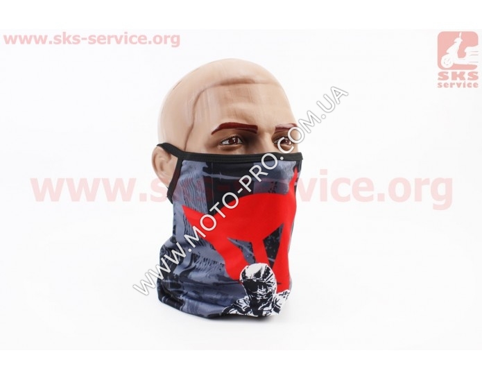 Маска лица пылезащитная "MOTOCROSS", с чёрным рисунком, GE-80