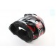 Шлем кроссовый/эндуро/АТV BLD-819-7 S (55-56см), ЧЁРНЫЙ глянец с красно-бело-серым рисунком