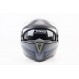 Шлем модуляр, закрытый с откидным подбородком+откидные очки BLD-158 S (55-56см), ЧЁРНЫЙ матовый с бело-серым рисунком