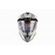 Шлем кроссовый/эндуро/АТV со стеклом (сертификации DOT/ECE) SCO-819-7 S (55-56см), ЧЁРНЫЙ матовый с жёлто-бело-серым рисунком