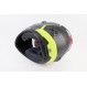 Шлем интеграл, закрытый+очки BLD-М61 М (57-58см), ЧЁРНЫЙ матовый с салатово-серым рисунком