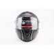 Шлем интеграл, закрытый+очки BLD-М61 S (55-56см), ЧЁРНЫЙ матовый с серым рисунком