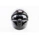 Шлем интеграл, закрытый+очки BLD-М61 М (57-58см), ЧЁРНЫЙ глянец