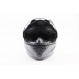 Шлем модуляр, закрытый с откидным подбородком+откидные очки BLD-162 S (55-56см), "КАРБОН" глянец