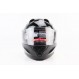 Шлем модуляр, закрытый с откидным подбородком+откидные очки BLD-162 М (57-58см), ЧЁРНЫЙ глянец