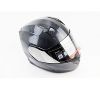 Шлем модуляр, закрытый с откидным подбородком+откидные очки BLD-162 S (55-56см), "КАРБОН" глянец
