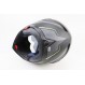 Шлем модуляр, закрытый с откидным подбородком+откидные очки BLD-158 М (57-58см), ЧЁРНЫЙ матовый с салатово-серым рисунком