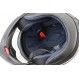 Шлем модуляр, закрытый с откидным подбородком+откидные очки BLD-158 М (57-58см), ЧЁРНЫЙ глянец