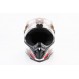 Шлем кроссовый/эндуро/АТV со стеклом BLD-819-7 S (55-56см), БЕЛЫЙ глянец с красно-серым рисунком