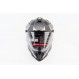 Шлем кроссовый/эндуро/АТV со стеклом BLD-819-7 М (57-58см), ЧЁРНЫЙ матовый с бело-серым рисунком