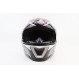 Шлем интеграл, закрытый BLD-M62 М (57-58см), ЧЁРНЫЙ глянец с бело-серым рисунком