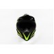 Шлем кроссовый HF-116 L- ЧЕРНЫЙ матовый с зеленым рисунком Q178Y (330806)