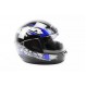 Шлем закрытый HF-101 L- ЧЕРНЫЙ с сине-серым рисунком Q23-BL (330869)
