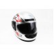 Шлем закрытый HF-101 S- СЕРЫЙ с красно-черным рисунком Q23-R (330865)