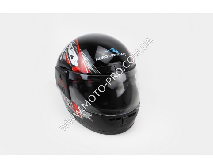 Шлем закрытый HF-101 М- ЧЕРНЫЙ с красно-серым рисунком Q23-R (330651)