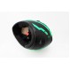 Шлем закрытый HF-111 S- ЧЕРНЫЙ матовый с зеленым рисунком Q154 (330249)
