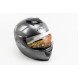 Шлем закрытый с откидным подбородком+очки HF-119 L- СЕРЫЙ глянец (330757)