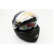 Шлем закрытый с откидным подбородком+очки HF-119 S- ЧЕРНЫЙ матовый