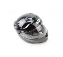 Шлем закрытый с откидным подбородком+очки HF-119 М- ЧЕР...