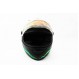 Шлем закрытый HF-111 M- ЧЕРНЫЙ матовый с зеленым рисунком Q154 (330252)