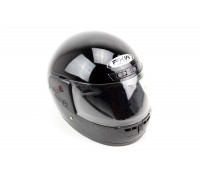Шлем закрытый HF-101 S- ЧЕРНЫЙ глянец