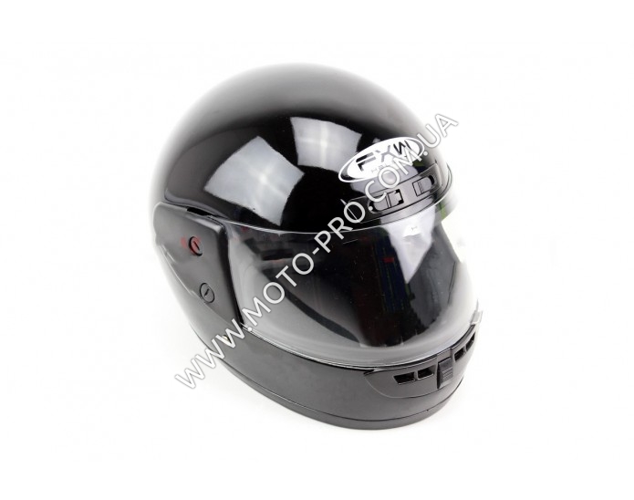 Шлем закрытый HF-101 S- ЧЕРНЫЙ глянец (330445)