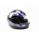 Шлем закрытый HF-101 S- ЧЕРНЫЙ с сине-серым рисунком Q23-BL (330868)