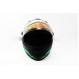 Шлем закрытый HF-111 L- ЧЕРНЫЙ матовый с зеленым рисунком Q154 (330255)