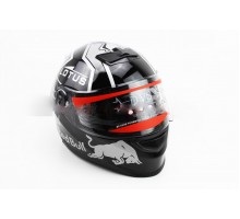 Шлем закрытый+очки FF322 LOTUS XL - ЧЕРНЫЙ с рисунком с...