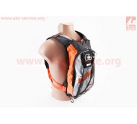 Мото рюкзак с питьевой системой 16х49х8см, Оранжево-Белый