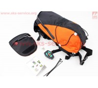 Рюкзак влагозащитный 5 литр., с диодным указателем направления, пульт дистанционного управления, Li-ion 4.2V 650mAh зарядка от USB, оранжевый