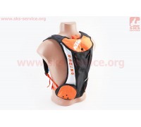 Мото рюкзак с питьевой системой 20х45х8см, Чёрно-Оранжевый, тип 2