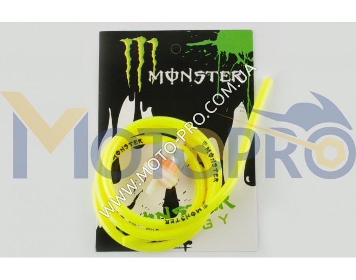 Паливний шланг Ø4mm, 1 метр (жовтий) MONSTER ENERGY (XJB)