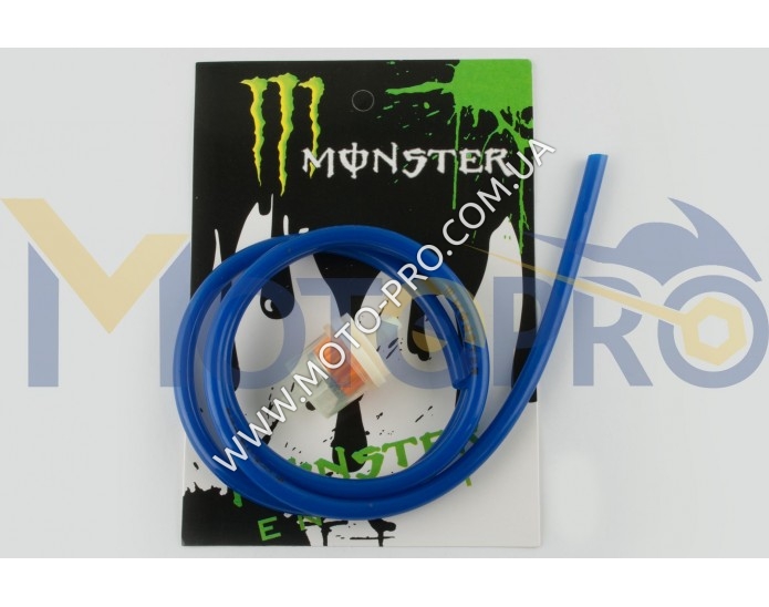 Паливний шланг Ø4mm, 1 метр (синій) MONSTER ENERGY (XJB)