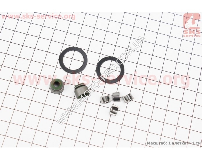 Сальник клапана + сухар клапана + шайба к-кт 8шт (338101)