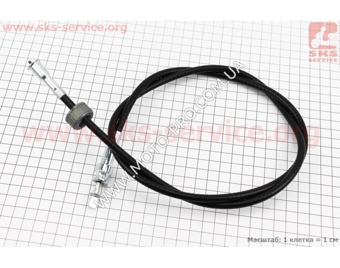 Трос спидометра L=1150мм (квадрат-лопатка, гайка-шток)