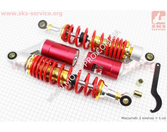 Амортизатор задний газовый к-кт 2шт KJ-3007 310mm, красный