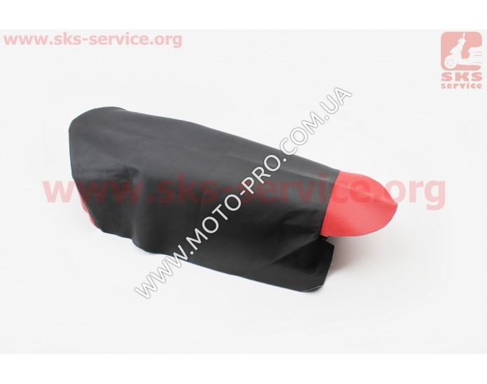 Чехол сиденья (эластичный, прочный материал) черный/красный (340193)