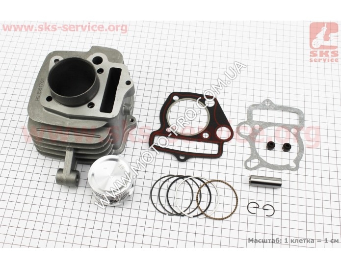 Цилиндр к-кт (цпг) 125сс-52,4мм (палец 13мм, высота цилиндра 78,3мм), с ухом